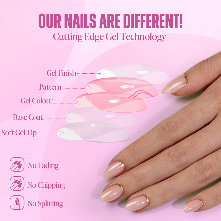 Why our gel press on nails are stronger and last longer than regular press on nails
