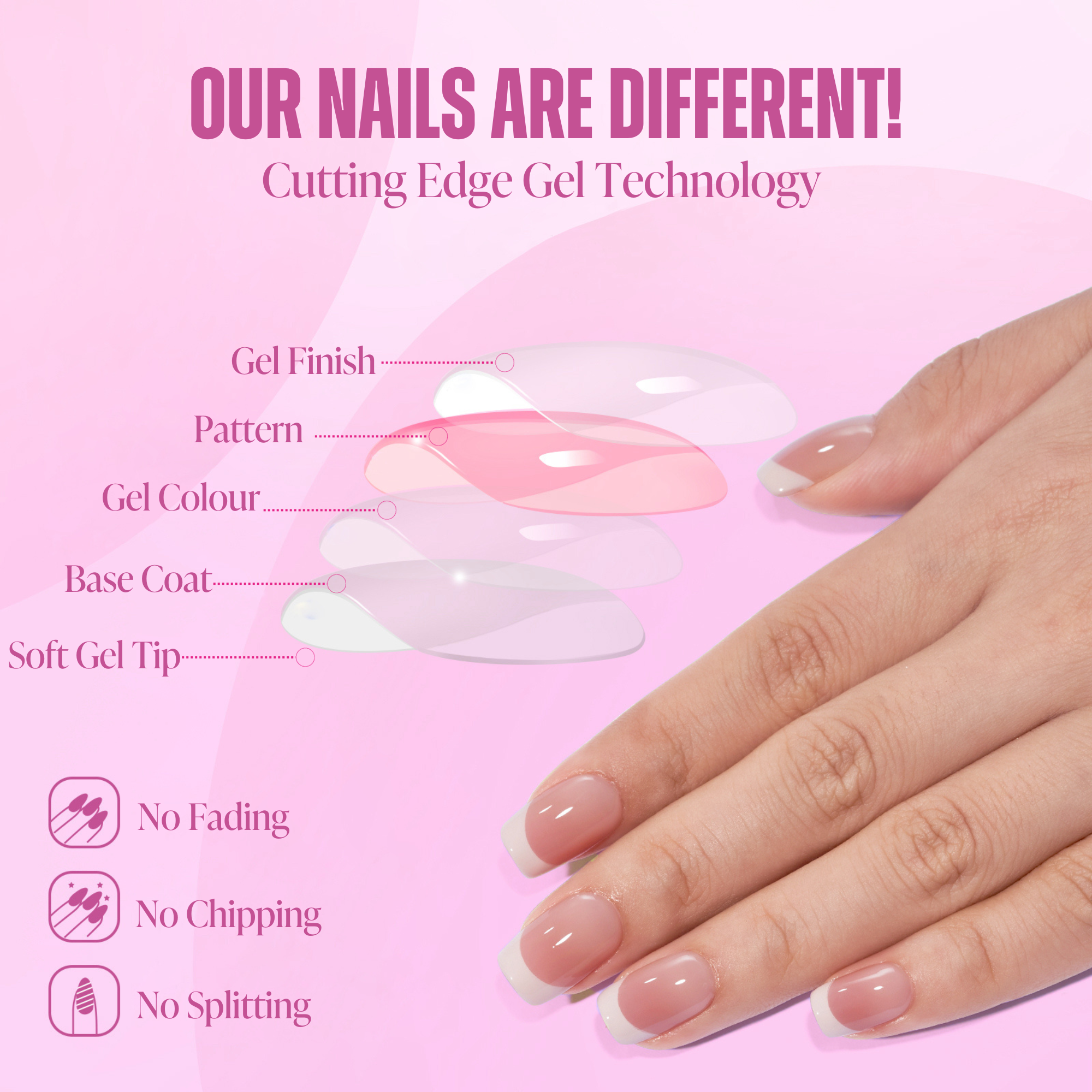 GELTECH™ Press-On Nails - VANILLA BEAN